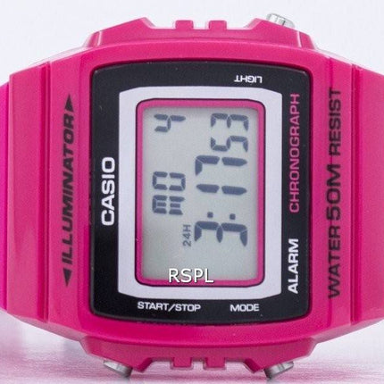 Montre Casio Illuminator chronographe alarme numérique W-215H-4AV hommes