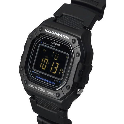 Montre pour homme Casio Standard avec bracelet en résine numérique et cadran noir è  quartz W-218H-1B