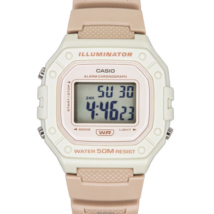 Montre Casio POP Digital à quartz avec bracelet en résine W-218HC-4A2V unisexe