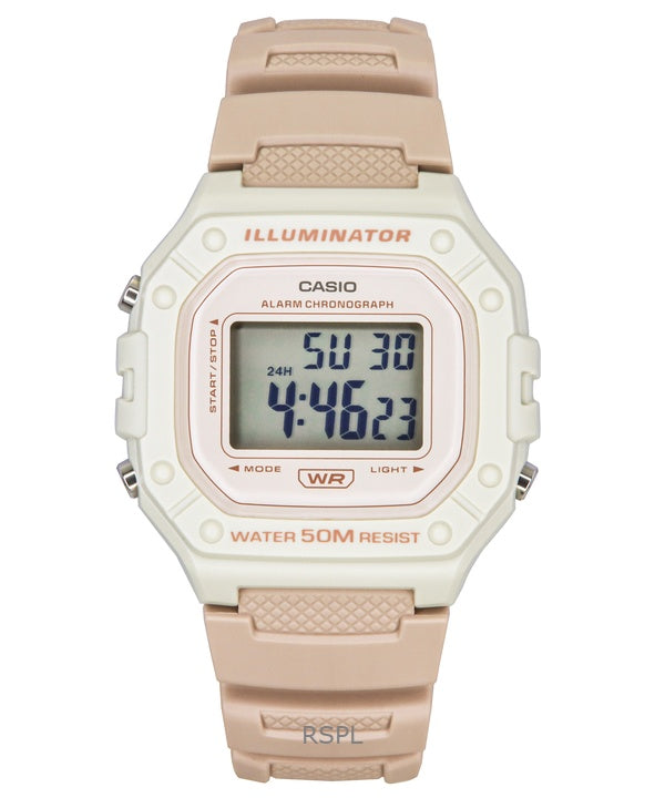 Montre Casio POP Digital à quartz avec bracelet en résine W-218HC-4A2V unisexe