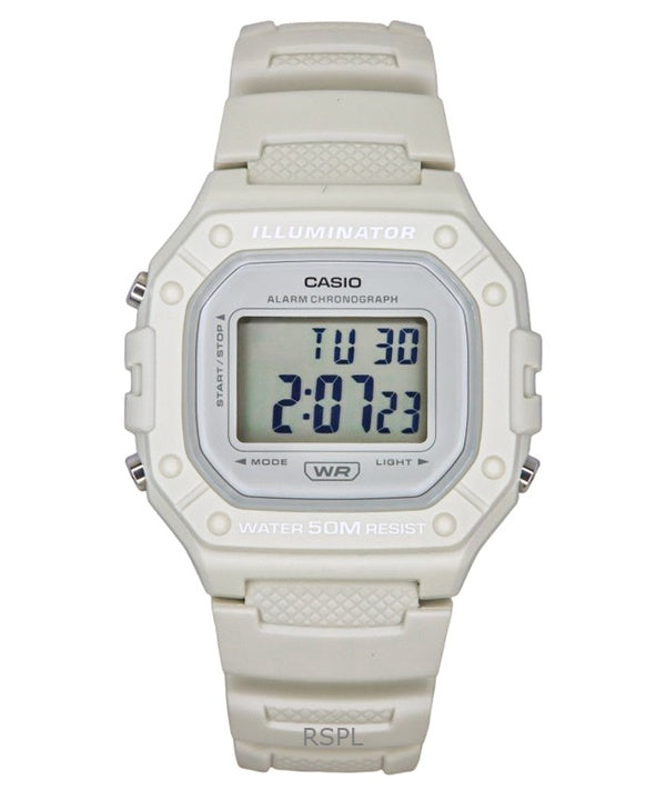 Montre Casio Youth Digital à quartz avec bracelet en résine W-218HC-8AV unisexe