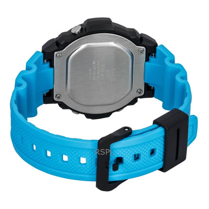 Montre Casio Standard Digital pour homme, bracelet en résine bleue, quartz W-219H-2A2V
