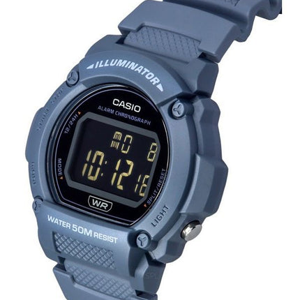 Montre pour hommes Casio Standard Illuminator Digital Light Blue Resin Strap Quartz W-219HC-2B