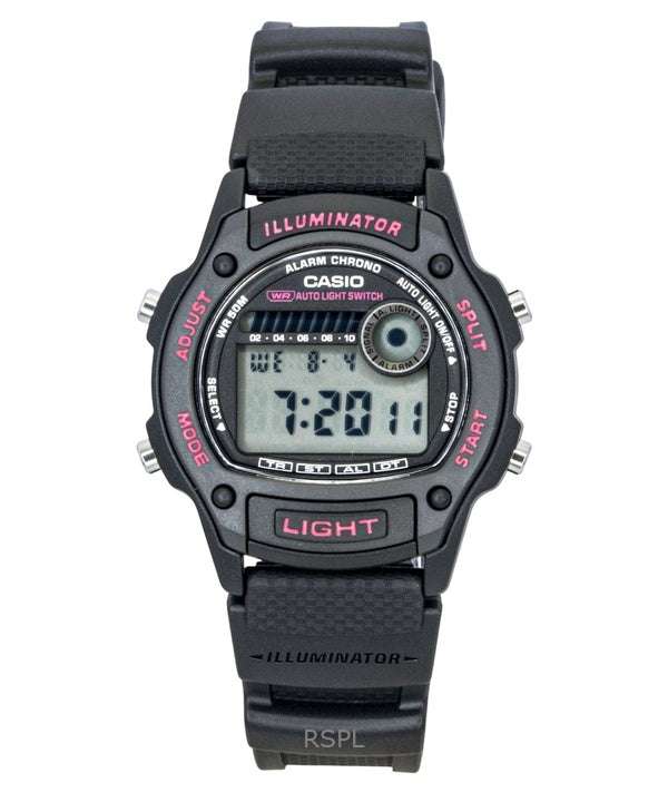 Montre Casio Standard Digital à quartz avec bracelet en résine biosourcée W-220H-1A2V (unisexe)