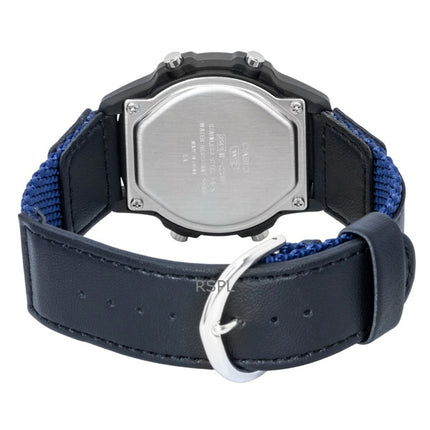 Montre Casio Standard Digital à quartz W-220HF-2AV unisexe avec bracelet en cuir et tissu