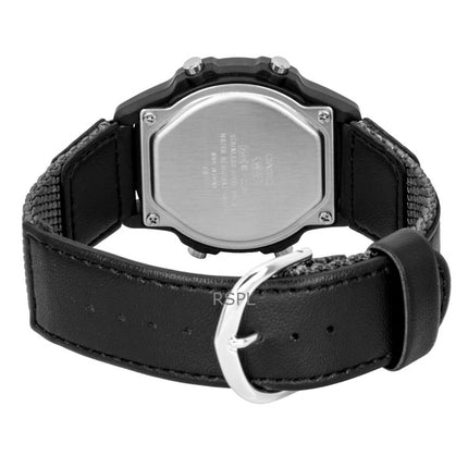 Montre Casio Standard Digital à quartz avec bracelet en cuir et tissu W-220HF-8AV unisexe