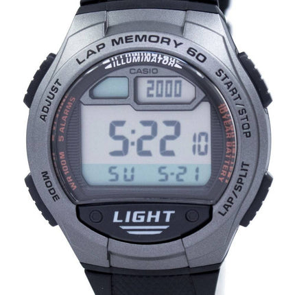 Jeunesse de Casio Illuminator Dual Time Digital W-734-1AV W734-1AV montre homme