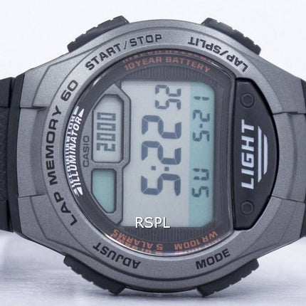 Jeunesse de Casio Illuminator Dual Time Digital W-734-1AV W734-1AV montre homme