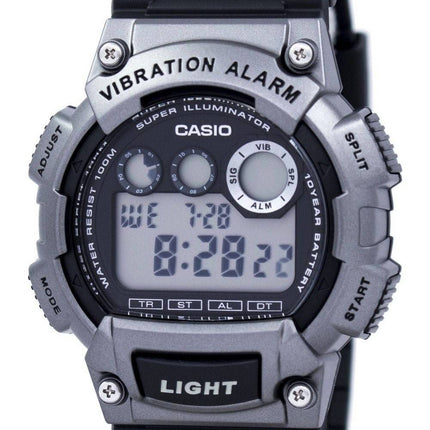 Casio Super illuminateur Dual Time Vibration alarme numérique 735H-W-1A3V montre homme