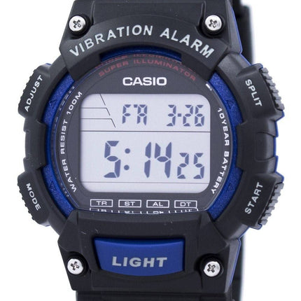Casio Super illuminateur Dual Time Vibration alarme numérique W-736H-2AV montre homme