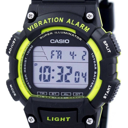 Casio Super illuminateur Vibration alarme Dual Time Digital W-736H-3AV montre homme