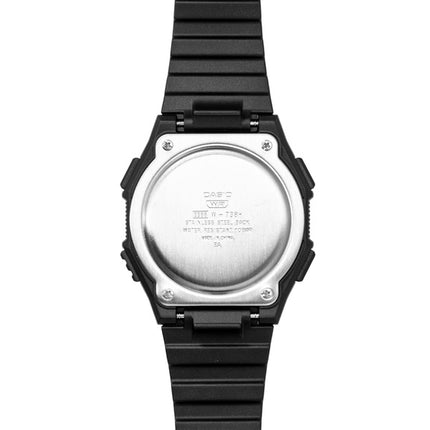 Montre homme Casio Standard Digital W-738H-1BV, bracelet en résine, cadran noir, mouvement à quartz, étanche à 100 m
