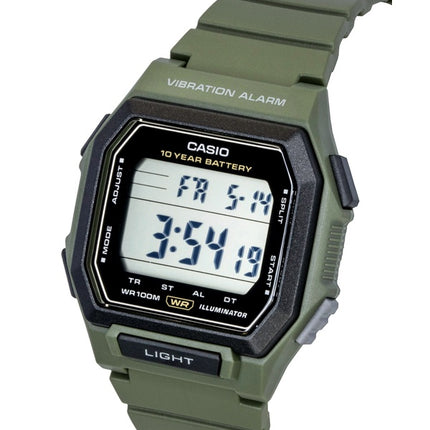 Montre homme Casio Digital W-738H-3AV, bracelet en résine, cadran noir, mouvement à quartz, étanche à 100 m