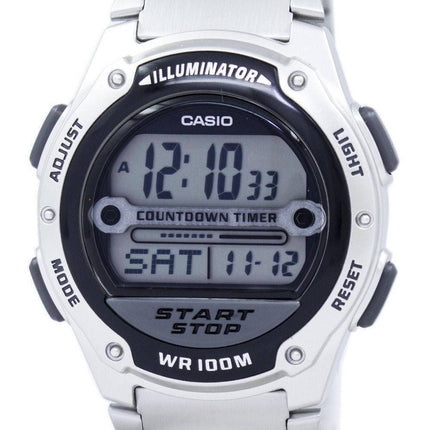 Montre Casio Illuminator compte à rebours minuteur Digital W-756D-1AV hommes