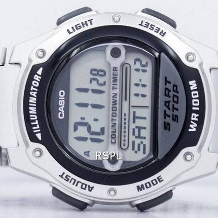 Montre Casio Illuminator compte à rebours minuteur Digital W-756D-1AV hommes