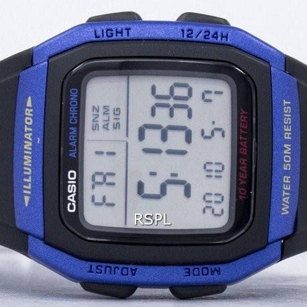 Montre Casio jeunesse série Illuminator alarme chronographe Digital W-96H-2AV hommes