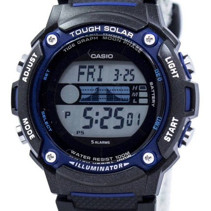 Casio Tough Solar illuminateur marée graphique Moon Phase numérique W-S210H-1AV montre homme