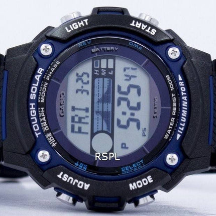 Casio Tough Solar illuminateur marée graphique Moon Phase numérique W-S210H-1AV montre homme