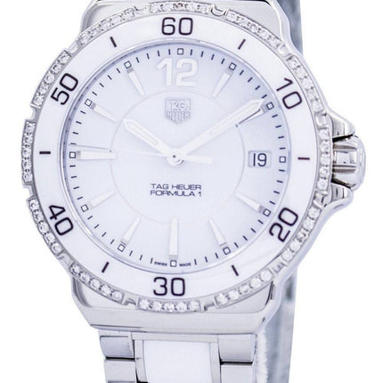Tag Heuer Formula 1 en céramique blanc diamants Swiss Made WAH1213. BA0861 Women Watch