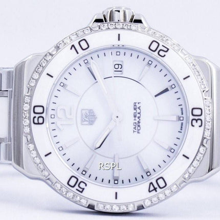 Tag Heuer Formula 1 en céramique blanc diamants Swiss Made WAH1213. BA0861 Women Watch