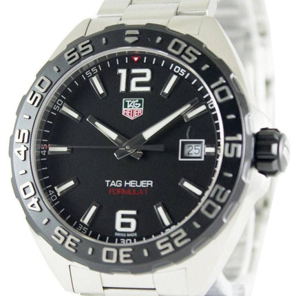 Tag Heuer Formula One noir cadran en acier inoxydable WAZ1110. BA0875 Montre homme