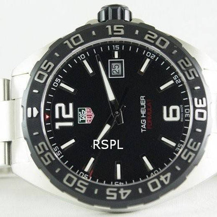 Tag Heuer Formula One noir cadran en acier inoxydable WAZ1110. BA0875 Montre homme