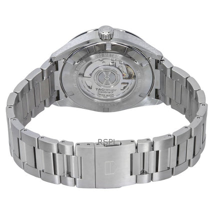 Montre Tag Heuer Carrera Twin-Time GMT en acier inoxydable avec cadran bleu automatique WBN201A.BA0640 100M pour homme