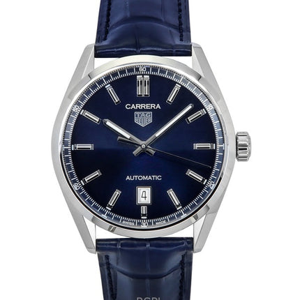 Montre Homme Tag Heuer Carrera Date Bracelet Cuir Cadran Bleu Automatique WBN2112.FC6504 100M