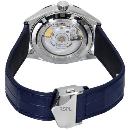 Montre Homme Tag Heuer Carrera Date Bracelet Cuir Cadran Bleu Automatique WBN2112.FC6504 100M