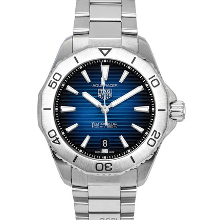 Montre de plongée automatique Tag Heuer Aquaracer en acier inoxydable avec cadran bleu WBP2111.BA0627 pour homme, 200 m