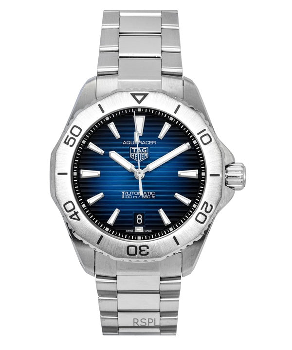 Montre de plongée automatique Tag Heuer Aquaracer en acier inoxydable avec cadran bleu WBP2111.BA0627 pour homme, 200 m