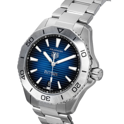 Montre de plongée automatique Tag Heuer Aquaracer en acier inoxydable avec cadran bleu WBP2111.BA0627 pour homme, 200 m