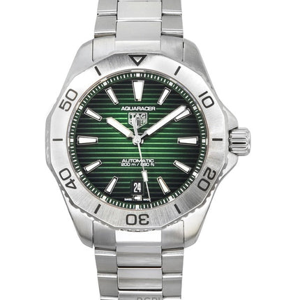 Montre de plongée automatique Tag Heuer Aquaracer Professional Date Sunray avec cadran vert brossé WBP2115.BA0627 pour homme 200