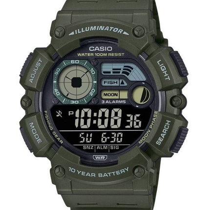 Montre pour hommes Casio Digital avec bracelet en résine Quartz WS-1500H-3BV 100M