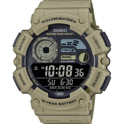 Montre pour hommes Casio Digital avec bracelet en résine Quartz WS-1500H-5BV 100M