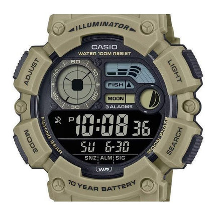Montre pour hommes Casio Digital avec bracelet en résine Quartz WS-1500H-5BV 100M
