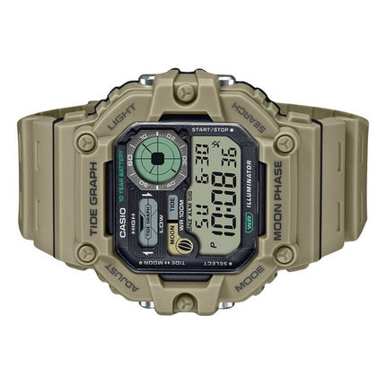 Montre pour hommes Casio Standard Digital Graph Phase de Lune Bracelet en résine Quartz WS-1700H-5AV 100M