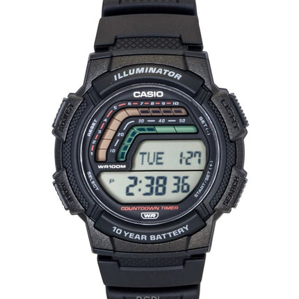 Montre homme Casio WS-1800-1AV à quartz, bracelet en résine, étanche à 100 m