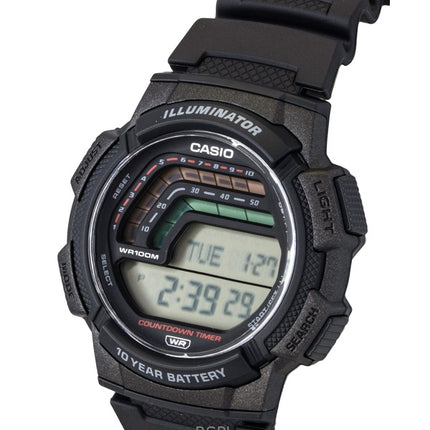 Montre homme Casio WS-1800-1AV à quartz, bracelet en résine, étanche à 100 m