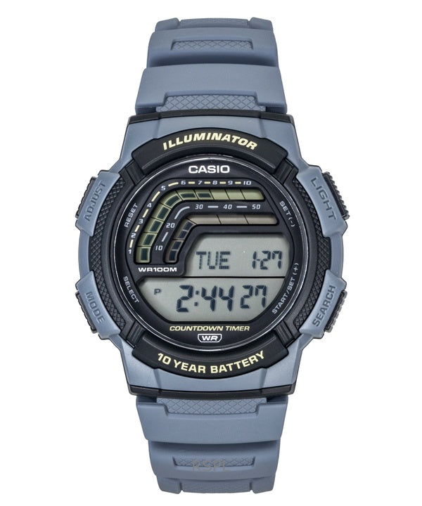 Montre homme Casio WS-1800-2AV à quartz, bracelet en résine, étanche à 100 m