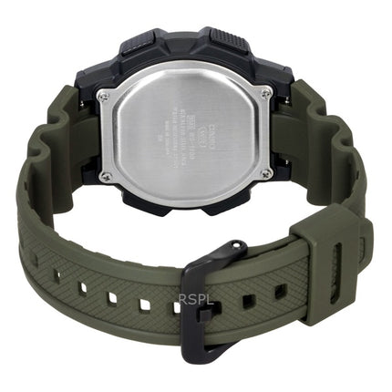 Montre homme Casio WS-1800-3AV à quartz, bracelet en résine, étanche à 100 m