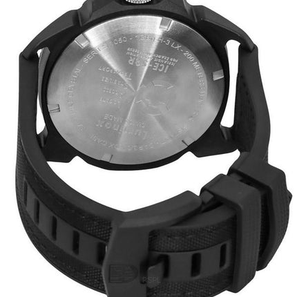 Montre pour homme Luminox ICE SAR Artic avec bracelet en caoutchouc et cadran noir à  quartz XL.1051 200M