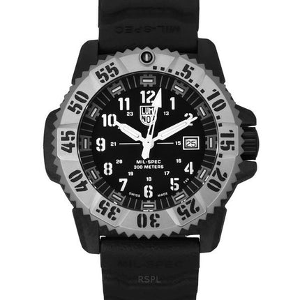 Luminox MIL SPEC inspiré bracelet en caoutchouc militaire cadran noir Quartz Diver's XL.3351.SET 300M montre pour hommes ave