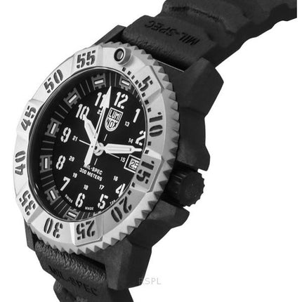 Luminox MIL SPEC inspiré bracelet en caoutchouc militaire cadran noir Quartz Diver's XL.3351.SET 300M montre pour hommes ave