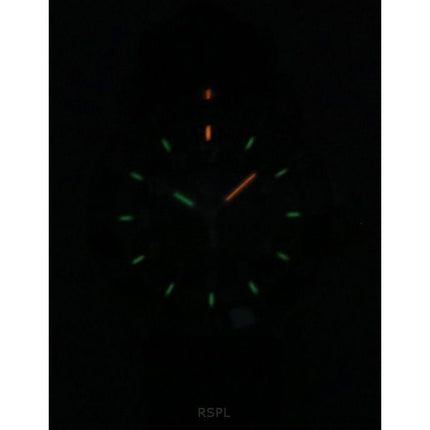 Montre de plongée automatique pour homme Luminox Sport Timer XS.0921 200 m avec bracelet en cuir et cadran bleu