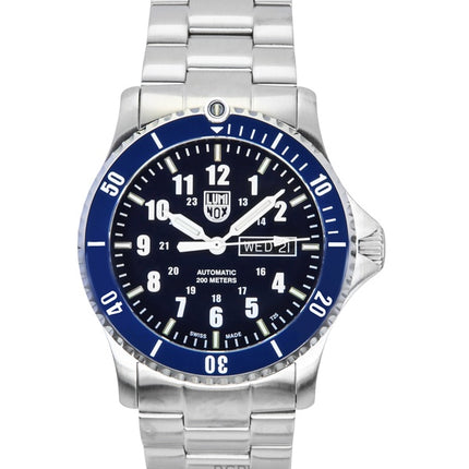 Montre de plongée automatique Luminox Sport Timer pour homme, cadran bleu, acier inoxydable, XS.0924, 200 m