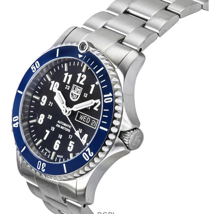 Montre de plongée automatique Luminox Sport Timer pour homme, cadran bleu, acier inoxydable, XS.0924, 200 m