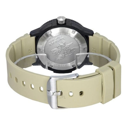 Montre pour homme Luminox Original Navy Seal EVO bracelet en caoutchouc cadran beige Quartz Diver's XS.3010.EVO.S 200M
