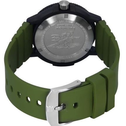 Montre de plongée à quartz pour homme Luminox Original Navy Seal XS.3013.EVO.S 200 m avec bracelet en caoutchouc et cadran vert