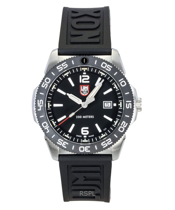 Montre homme Luminox Pacific Diver XS.3121.1 200M, bracelet en caoutchouc, cadran noir, quartz.